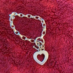 Silpada Sterling silver heart toggle bracelet